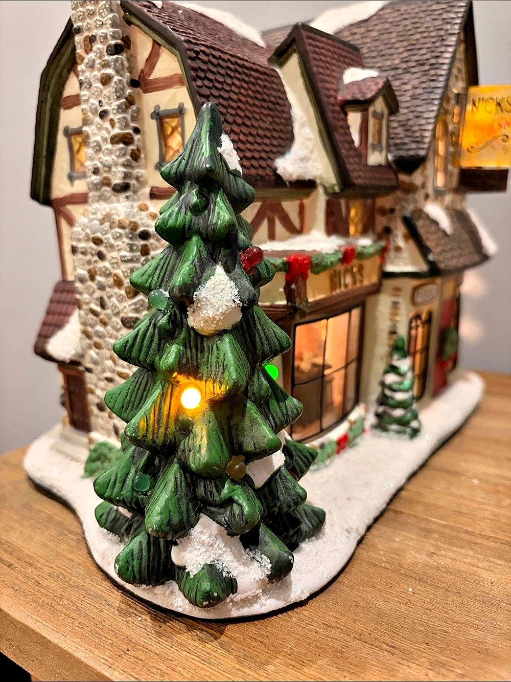 St. Nicholas Square Village Nick's Tavern Lighted Holiday Village Building Decor - Picture 13 of 16